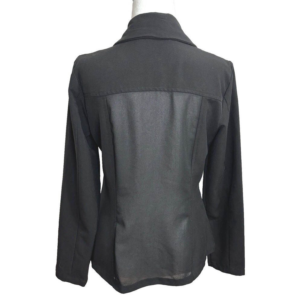 Maurices Blazer Black Sheer Back Panel Open Front Professional Work‎ Evening S